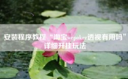 安装程序教程“淘宝wepoker透视有用吗”详细开挂玩法
