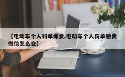 【电动车个人罚单缴费,电动车个人罚单缴费微信怎么交】