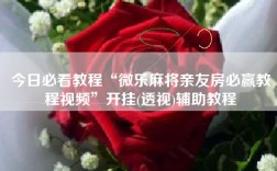 今日必看教程“微乐麻将亲友房必赢教程视频”开挂(透视)辅助教程