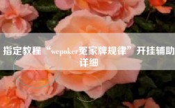 指定教程“wepoker冤家牌规律”开挂辅助详细