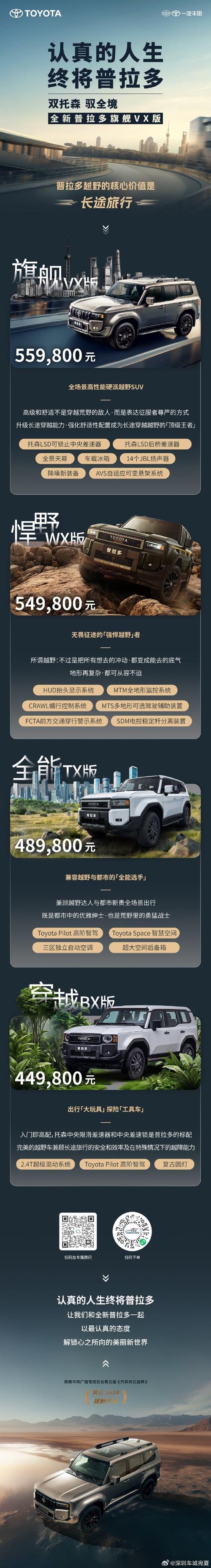 一汽丰田普拉多越野车价格(一汽丰田新款普拉多报价表)