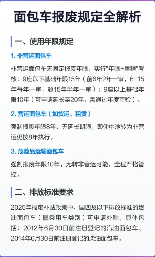 面包车报废年限(货运面包车报废年限)