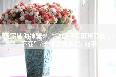 玩家辅助神器：“微信微乐麻将开挂app下载”(详细透视教程)-知乎