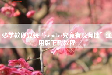 必学教你安装“wepoker究竟有没有挂	”通用版下载教程